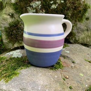 Pfaltzgraff Creamer purple stripes